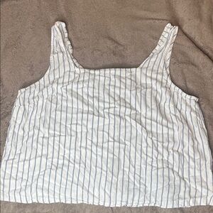Time and Tru Blue and White Striped Camisole